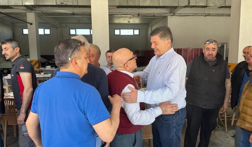 Bartın Belediye Başkanı Yalçınkaya, sanayi esnafıyla bir araya geldi