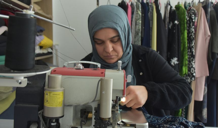 Gümüşhane'de terzilik kursu iki çocuk annesine gelir kapısı oldu