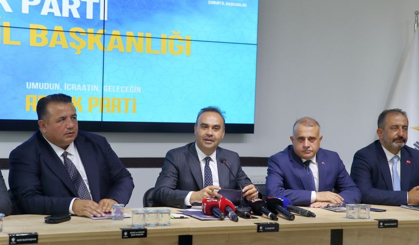 Sanayi ve Teknoloji Bakanı Kacır, Çorum'da konuştu: