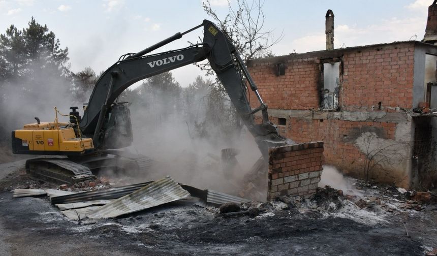 Karabük'te orman yangınlarından etkilenen köylerde çalışmalar sürüyor