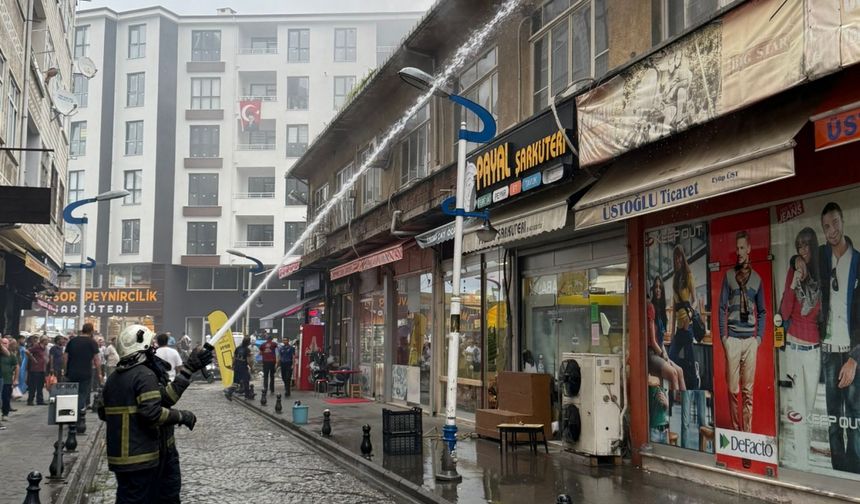 Rize'de depoda çıkan yangın söndürüldü
