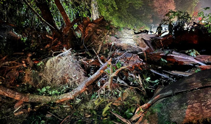 Rize'de heyelan nedeniyle kapanan yol ulaşıma açıldı