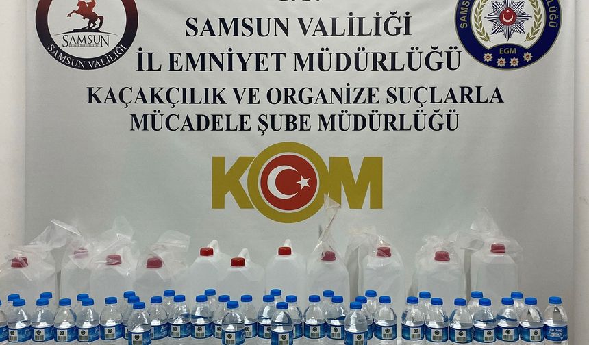 Samsun'da sahte içki operasyonunda 1 kişi yakalandı