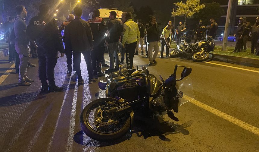 Bolu'da iki motosikletin devrilmesi sonucu 4 yunus polisi yaralandı