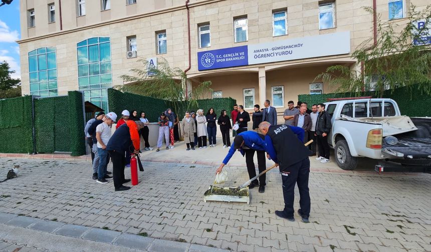 Gümüşhacıköy'de sivil savunma ve afet eğitimi düzenlendi