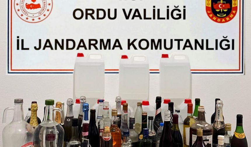 Ordu'da 205 litre sahte alkol ele geçirildi