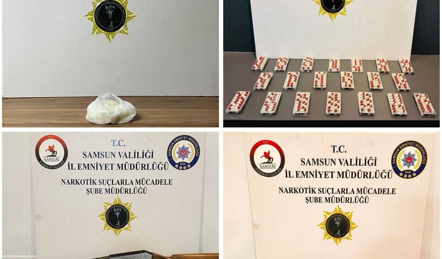 Samsun'da uyuşturucu operasyonunda 8 zanlı yakalandı