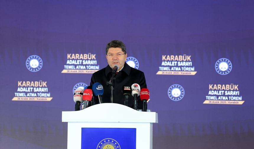 Adalet Bakanı Tunç, 'Karabük Adalet Sarayı Temel Atma Töreni'nde konuştu: