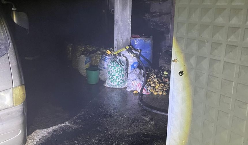 Bolu'da evin deposunda çıkan yangın söndürüldü
