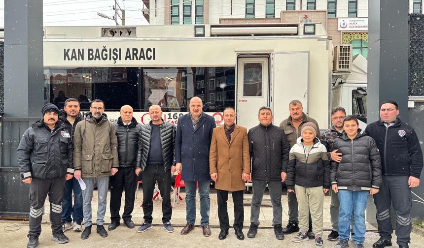 Kızılay Alaca'da 58 ünite kan bağışı topladı