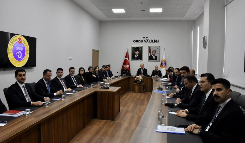 Ordu'da güvenlik, asayiş ve koordinasyon toplantısı yapıldı