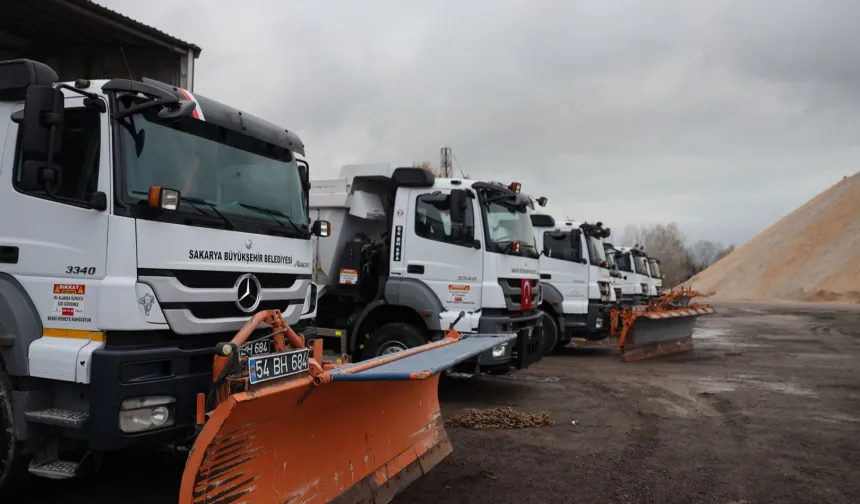 Sakarya Büyükşehir karla mücadele için göreve hazır