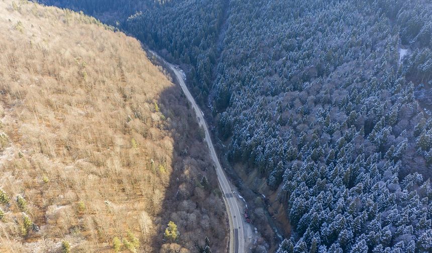 Bolu ve Düzce'nin yüksek kesimlerine kar yağdı