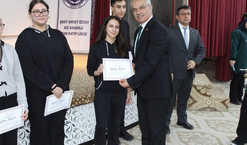 Merzifon'da 'Korkma Gençliğin Ruhu Burada' Liseler Arası Bilgi Yarışması yapıldı