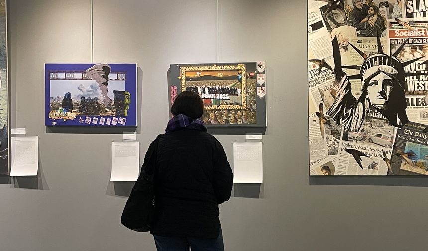 Trabzon'da Filistin temalı dijital fotomontaj sergisi açıldı