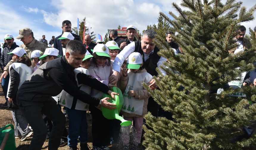 Gümüşhane'de Orman Haftası'nda fidanlar toprakla buluşturuldu