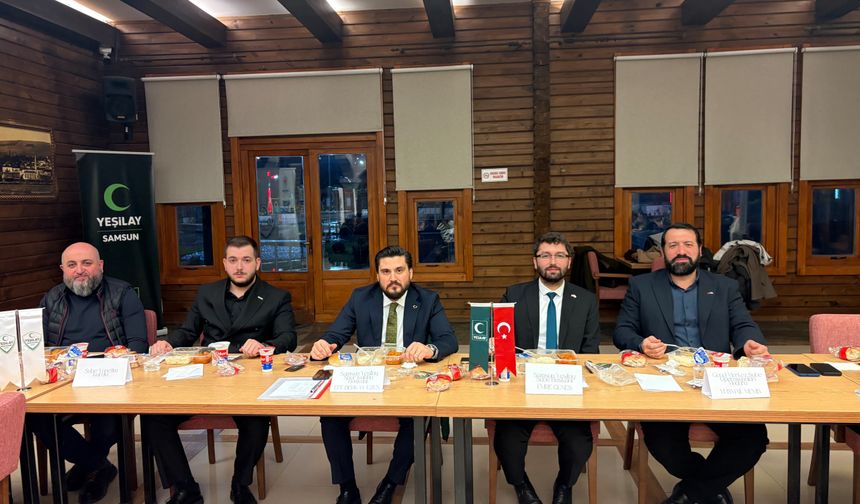 Samsun'da Yeşilay gönüllüleri iftar programında buluştu