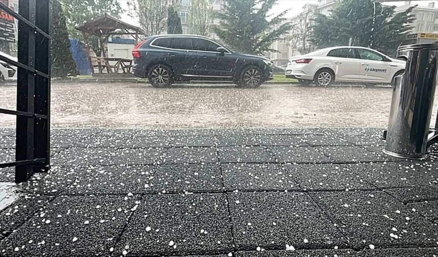 Bolu'da sağanak ve dolu etkili oldu