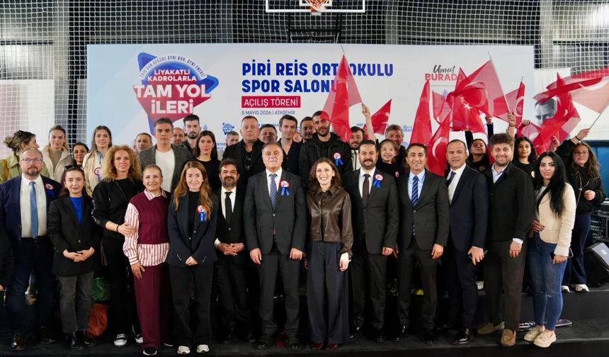 İstanbul Ataşehir'de okul bahçesine modern spor salonu