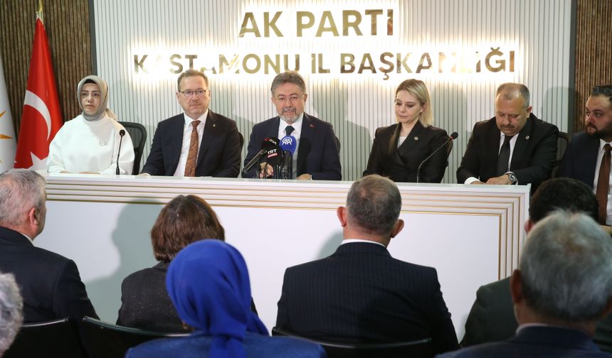 Tarım ve Orman Bakanı Yumaklı, AK Parti Kastamonu İl Başkanlığında konuştu: