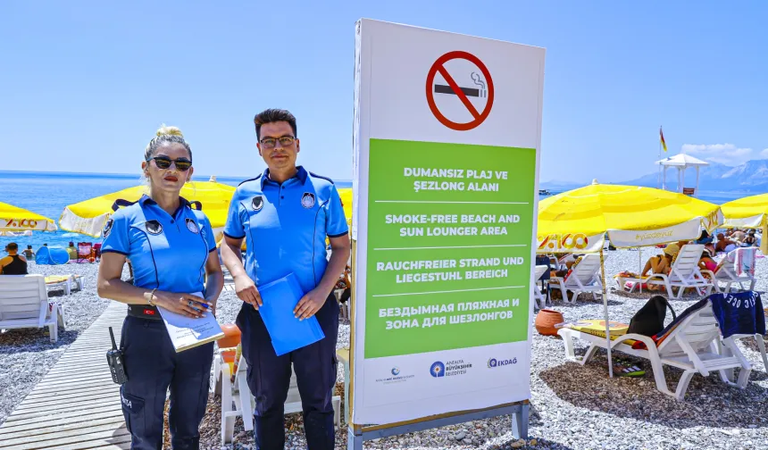 Antalya'da 'Dumansız Plaj' dönemi başladı