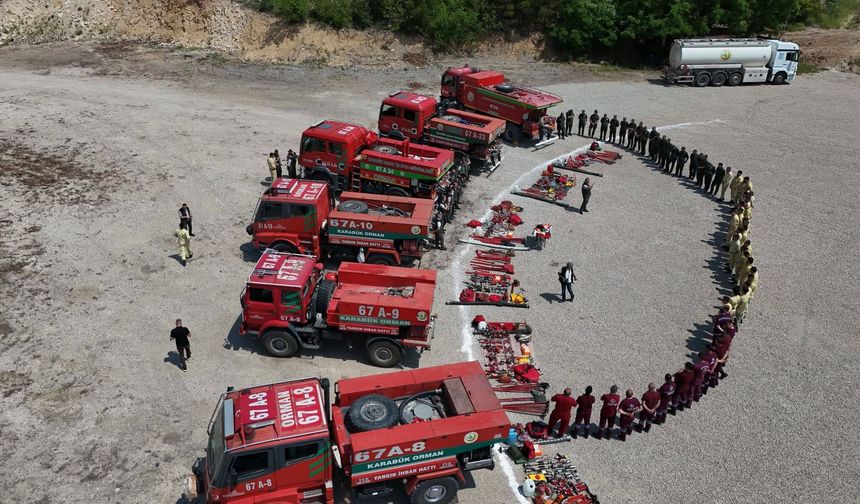 Karabük'te orman yangını tatbikatı yapıldı