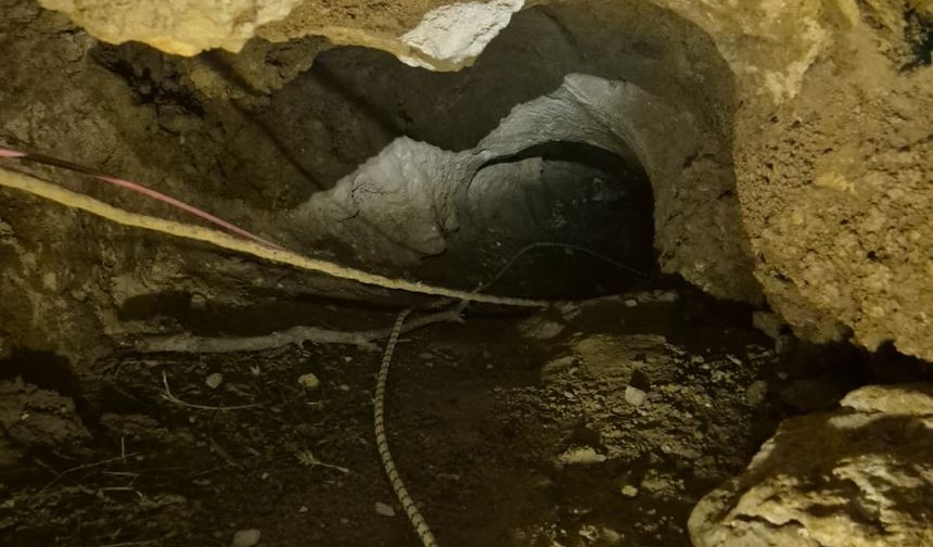 Çorum'da mağarada mahsur kalan kişiyi kurtarmak için çalışma başlatıldı