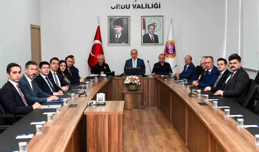 Ordu'da güvenlik, asayiş ve koordinasyon toplantısı yapıldı