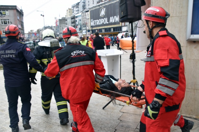 KDZ. EREĞLİ BELEDİYESİ’NDE, YANGIN VE TAHLİYE TATBİKATI YAPILDI