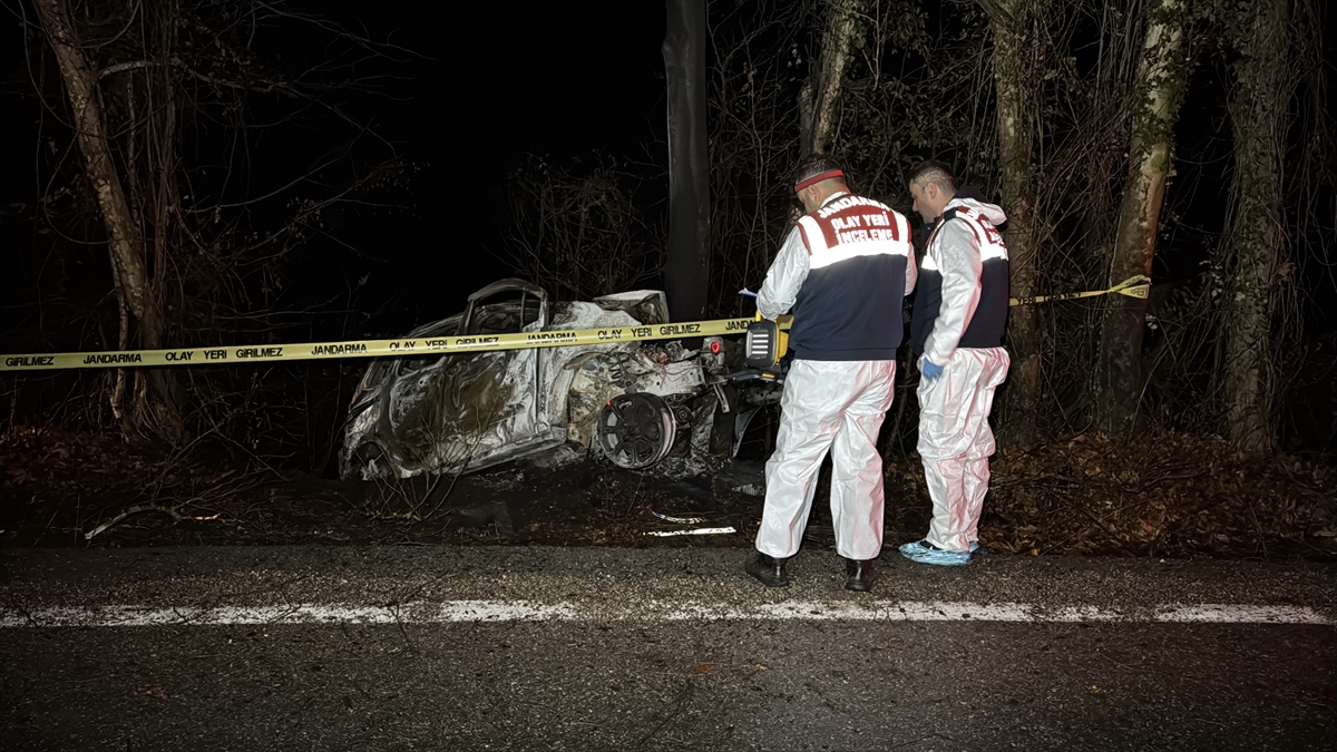 Karabük'te Ağaca Çarpan Hafif Ticari Aracın Sürücüsü Öldü