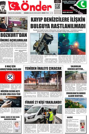 Ereğli Önder Gazetesi - 01.05.2024 Manşeti